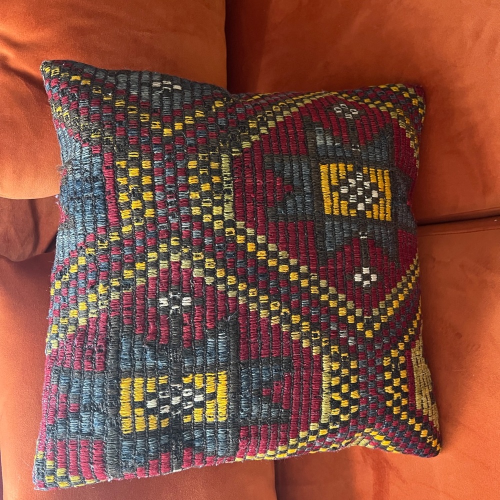 Multicolor Woven Accent Pillow